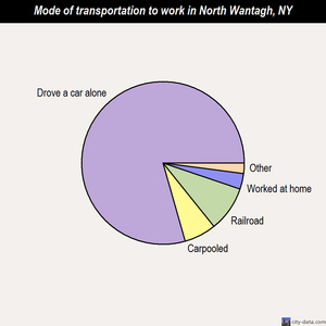 North Wantagh mode of transportation to work chart