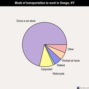 Owego mode of transportation to work chart