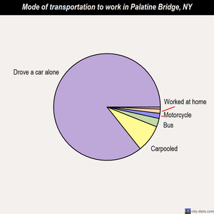 Palatine Bridge mode of transportation to work chart