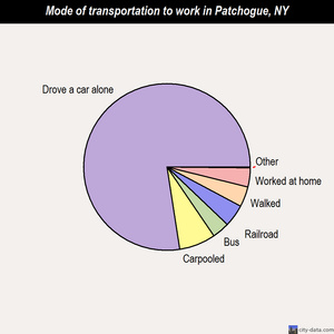 Patchogue mode of transportation to work chart