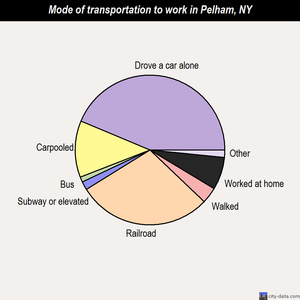 Pelham mode of transportation to work chart