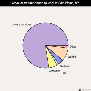 Pine Plains mode of transportation to work chart