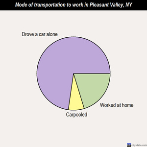Pleasant Valley mode of transportation to work chart
