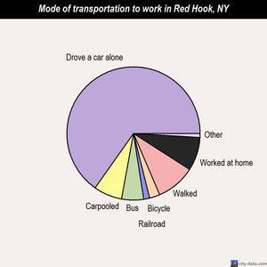 Red Hook mode of transportation to work chart