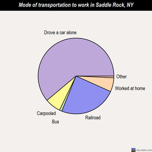 Saddle Rock mode of transportation to work chart