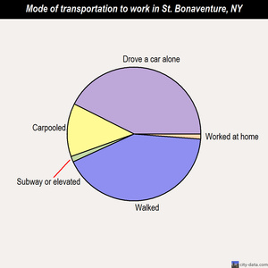 St. Bonaventure mode of transportation to work chart