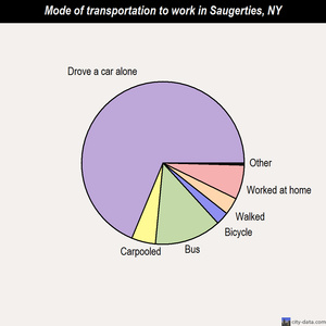 Saugerties mode of transportation to work chart
