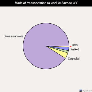 Savona mode of transportation to work chart