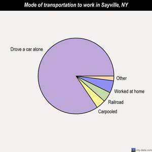 Sayville mode of transportation to work chart