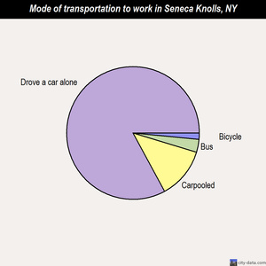 Seneca Knolls mode of transportation to work chart