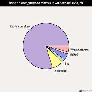 Shinnecock Hills mode of transportation to work chart