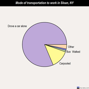 Sloan mode of transportation to work chart