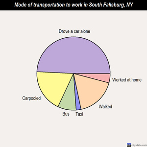 South Fallsburg mode of transportation to work chart