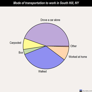 South Hill mode of transportation to work chart