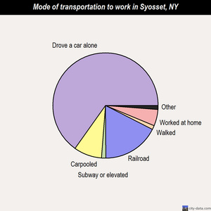 Syosset mode of transportation to work chart