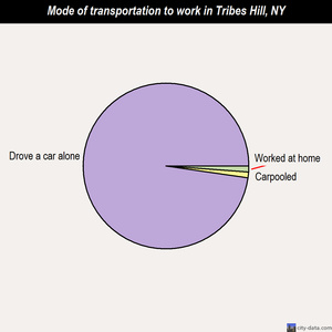 Tribes Hill mode of transportation to work chart