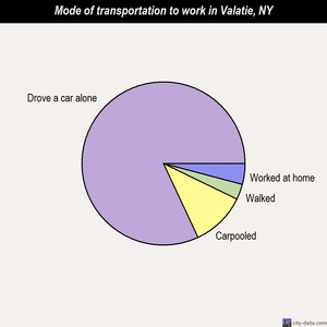 Valatie mode of transportation to work chart