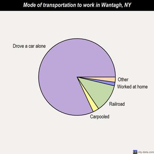 Wantagh mode of transportation to work chart
