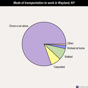 Wayland mode of transportation to work chart