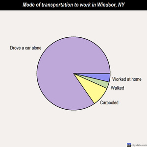 Windsor mode of transportation to work chart