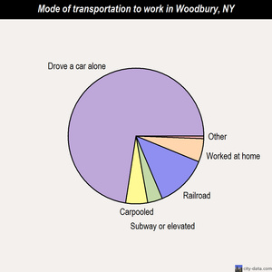 Woodbury mode of transportation to work chart