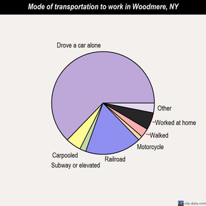 Woodmere mode of transportation to work chart