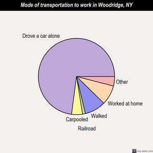 Woodridge mode of transportation to work chart