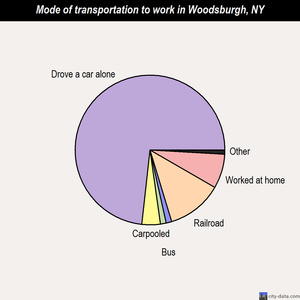 Woodsburgh mode of transportation to work chart