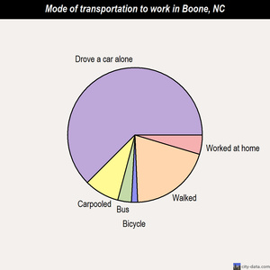 Boone mode of transportation to work chart