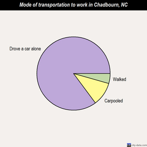 Chadbourn mode of transportation to work chart