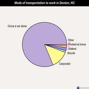 Denton mode of transportation to work chart