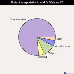 Dillsboro mode of transportation to work chart