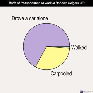 Dobbins Heights mode of transportation to work chart