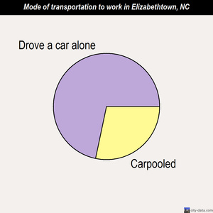 Elizabethtown mode of transportation to work chart