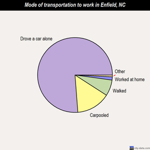 Enfield mode of transportation to work chart