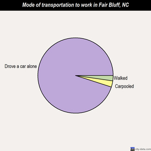 Fair Bluff mode of transportation to work chart