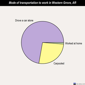Western Grove mode of transportation to work chart