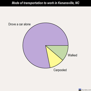 Kenansville mode of transportation to work chart
