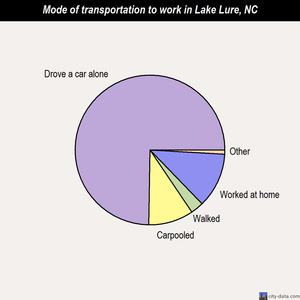 Lake Lure mode of transportation to work chart