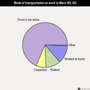 Mars Hill mode of transportation to work chart