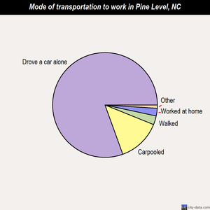 Pine Level mode of transportation to work chart