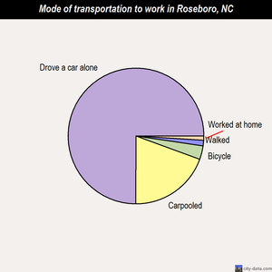 Roseboro mode of transportation to work chart