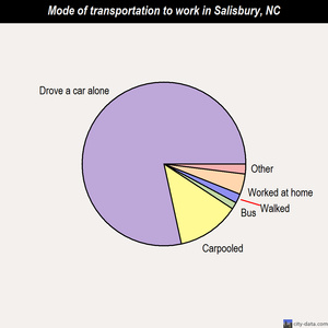 Salisbury mode of transportation to work chart