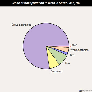 Silver Lake mode of transportation to work chart