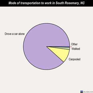 South Rosemary mode of transportation to work chart