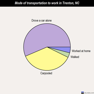 Trenton mode of transportation to work chart