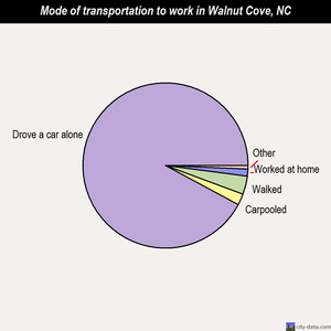 Walnut Cove mode of transportation to work chart