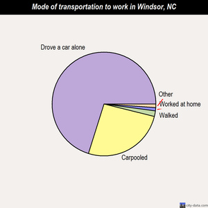 Windsor mode of transportation to work chart