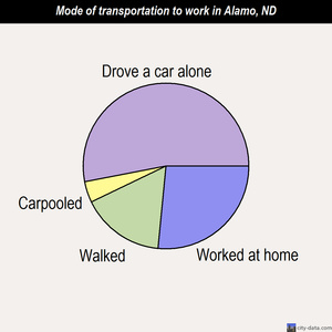 Alamo mode of transportation to work chart