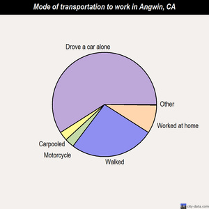 Angwin mode of transportation to work chart